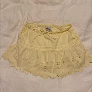 Damson Madder Gabriette Butter Yellow Mini Skirt